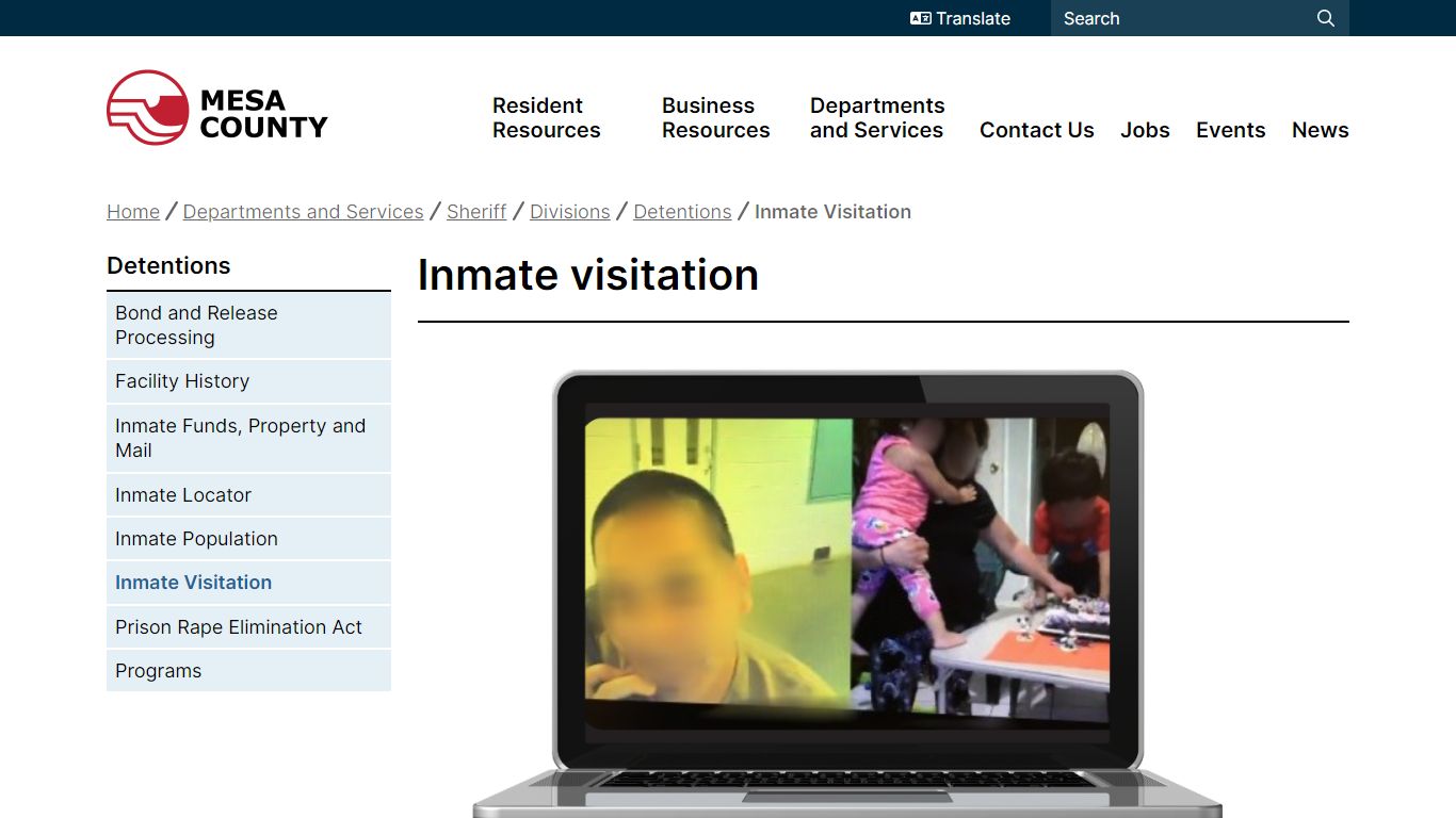 Inmate visitation | Mesa County - Mesa County, Colorado